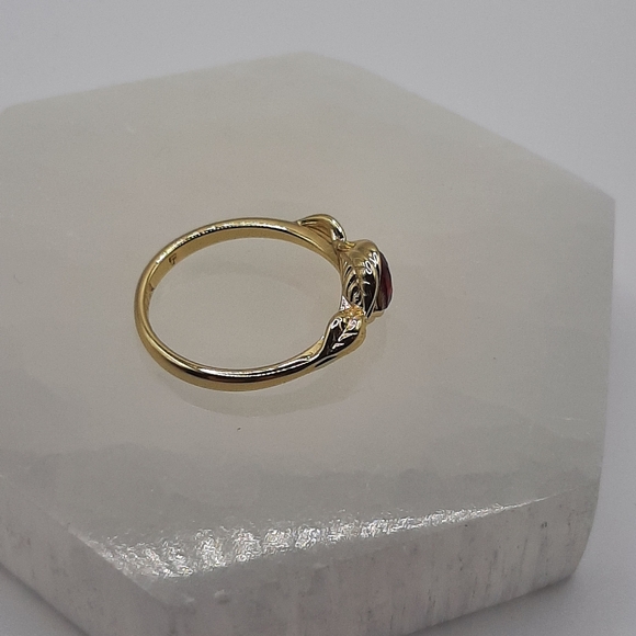 R888 Red Leaf Ring Plated - Fragrant Jewels - Picture 7 of 8